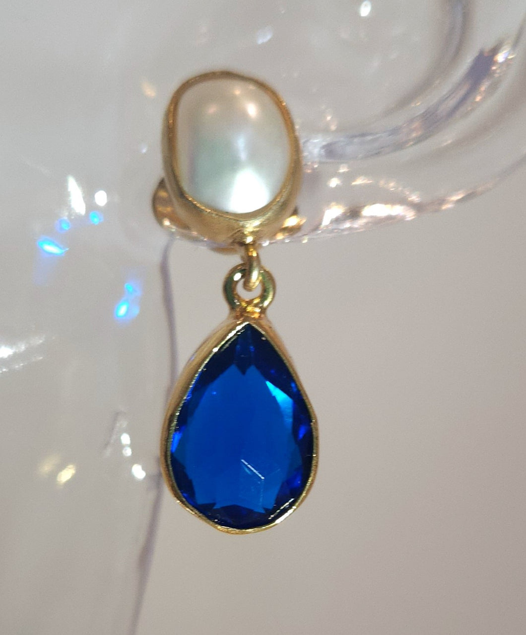 Mescha Mini drop Pearl & Swarovski