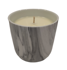 Marble ceramic jar candle