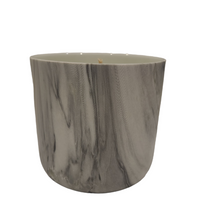 Marble ceramic jar candle