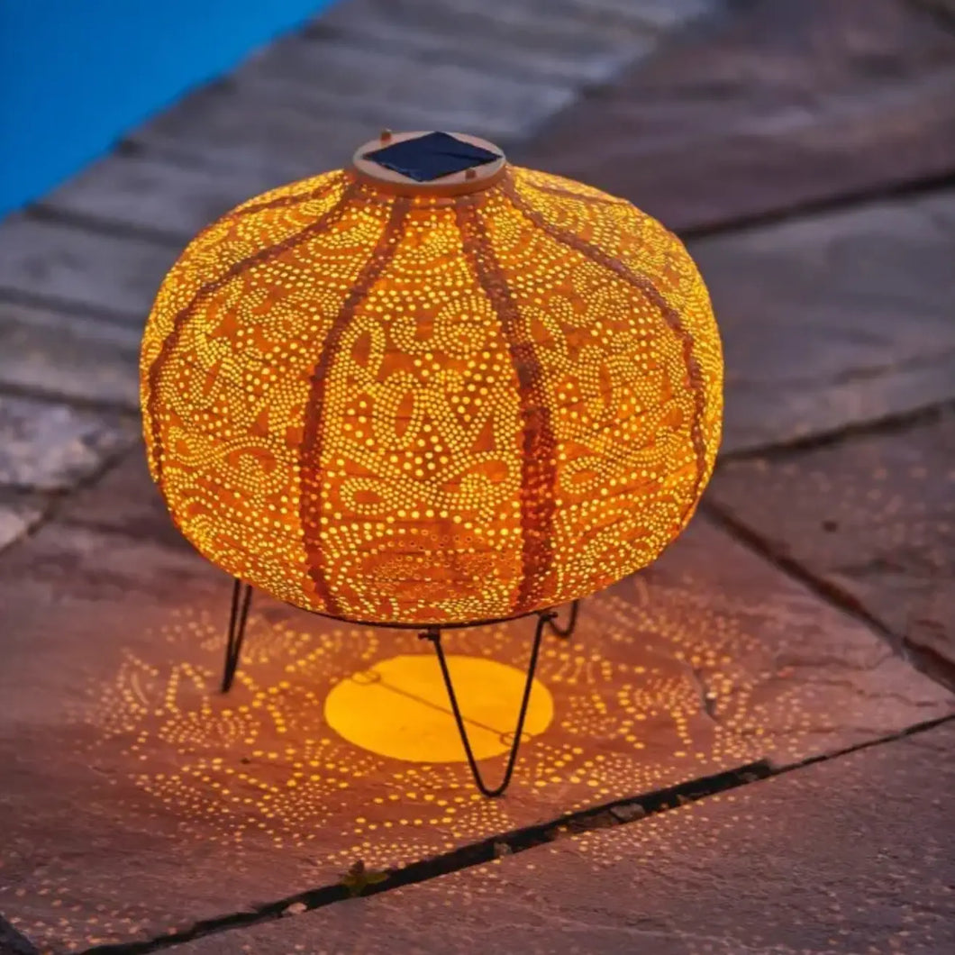Outdoor solar pumpkin light