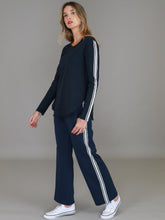 Delta | Women's Stripe Straight Leg Sweatpants – French Terry
