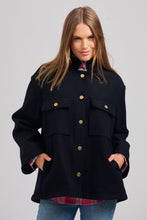 Allegra wool blend french navy jacket