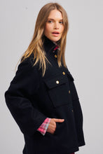 Allegra wool blend french navy jacket